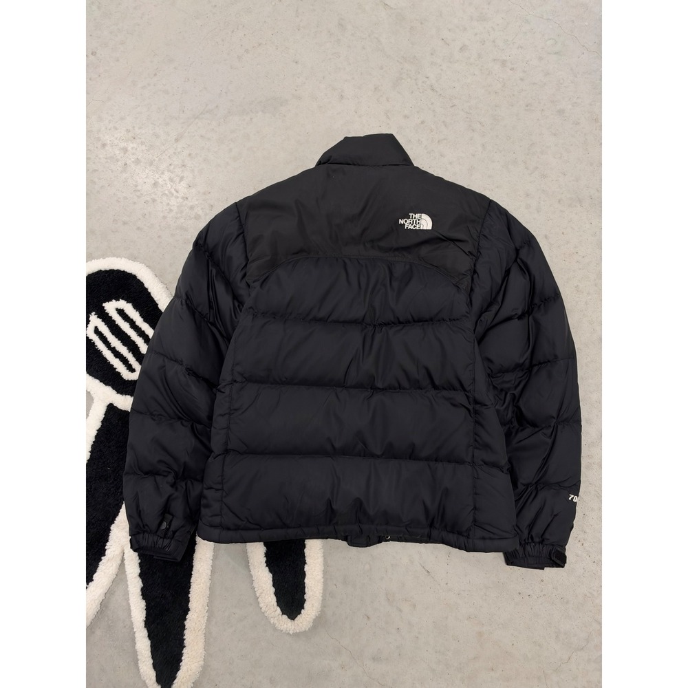 The North Face 700 Down Puffer Jacket Womens Small Black Full Zip Coat BS556628 - Picture 2 of 10